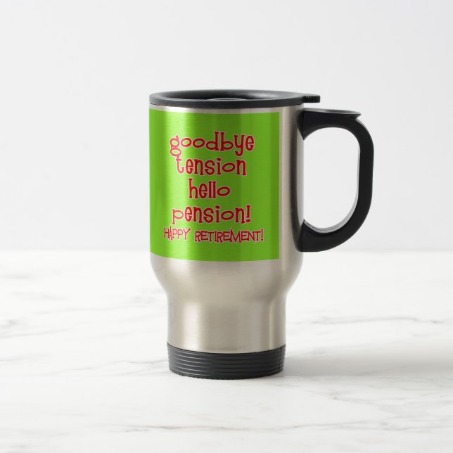 Glücklicher Ruhestand! T-Shirts und Reisebecher (Rechts)