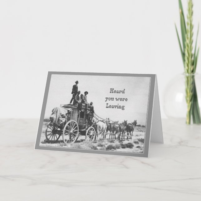 Glücklicher RuhestandVintager Stagecoach-Spaß Karte (Vorderseite)