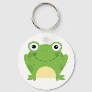 Glücklicher runder Frosch Schlüsselanhänger