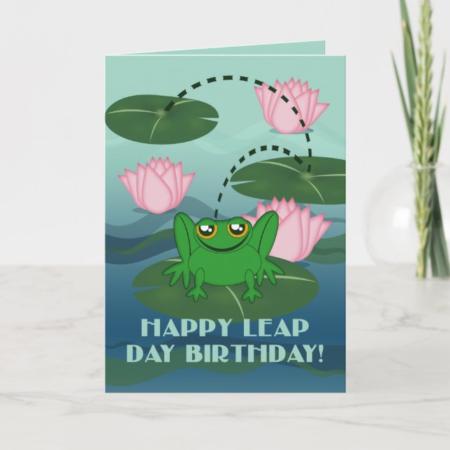 Glücklicher Schalttag-Geburtstag! Springen des Karte (Vorderseite)
