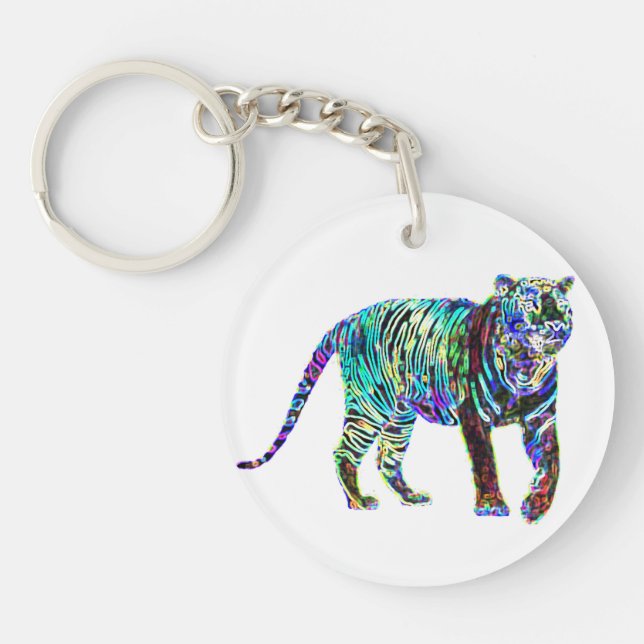 Glücklicher Schlüsselanhänger des Tierkreis-Tigers (Vorderseite)