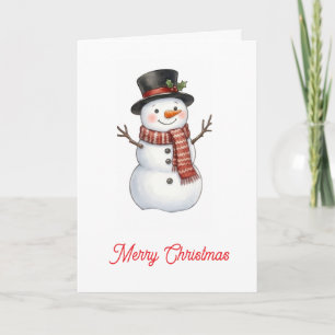Glücklicher Schneemann Karte