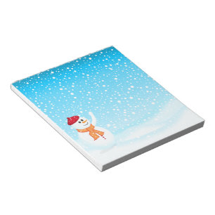 Glücklicher Schneemann-Notizblock Notizblock