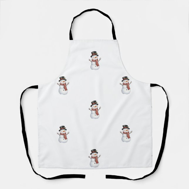 Glücklicher Schneemann Schürze (Vorderseite)