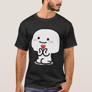 Glücklicher schwimmender Fisch schwarzer Hintergru T-Shirt