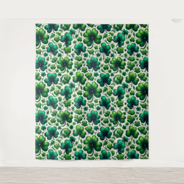 Glücklicher Shamrock St. Patrick’s Day Dekorativer Wandteppich