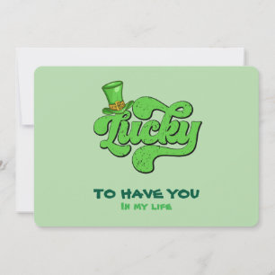 Glücklicher Shamrock St. Patrick’s Day Flachkarte Feiertagskarte