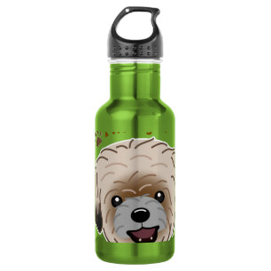 Glücklicher Shih Tzu-Hundefan Ich wedel dir zu Pfo Edelstahlflasche