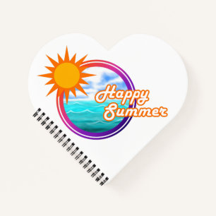Glücklicher Sommer Meereskreis Notizbuch
