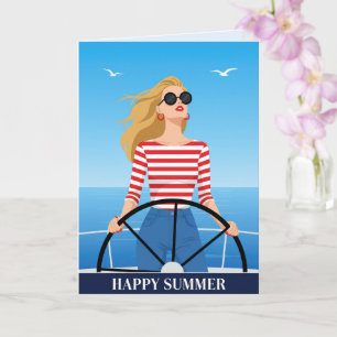 Glücklicher Sommer Schönheit Karte