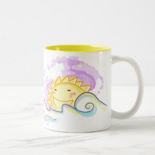Glücklicher Sonneaufstieg Zweifarbige Tasse