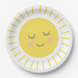 Glücklicher Sonnenschein-Papier-Teller Pappteller