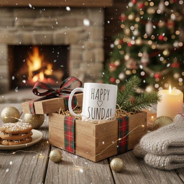 GLÜCKLICHER SONNTAG KAFFEETASSE (Von Creator hochgeladen)