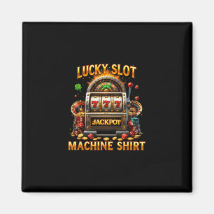 Glücklicher Spielautomat Glücksspiel Liebhaber Cas Magnet