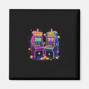 Glücklicher Spielautomaten Casino Glücksspiel Lieb Magnet