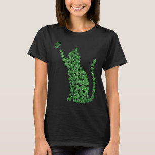 Glücklicher St. Katzen-Tricks-Tag  Katzen-Leprecha T-Shirt