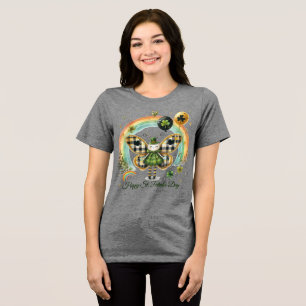Glücklicher St. Patrick Damen Tri-Blend Shirt