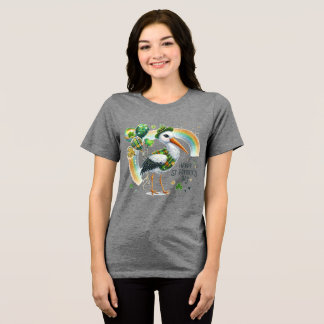 Glücklicher St. Patrick Frauen Tri-Blend Shirt
