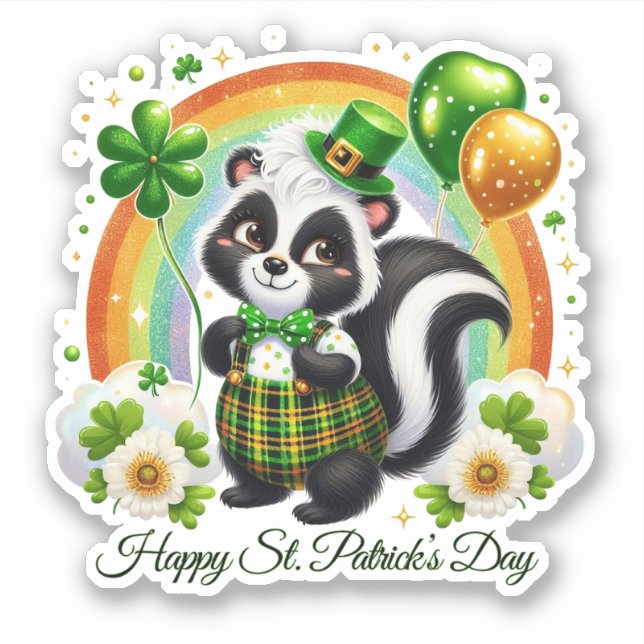 Glücklicher St. Patrick’s Day Aufkleber (Vorderseite)