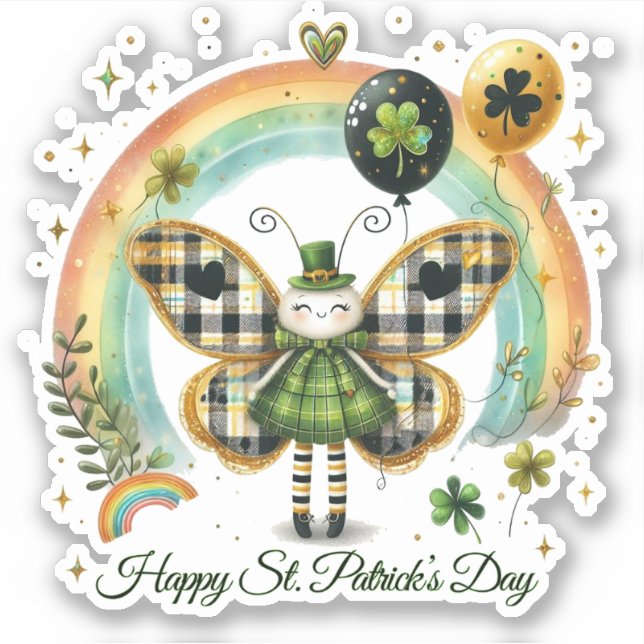 Glücklicher St. Patrick’s Day Aufkleber (Vorderseite)
