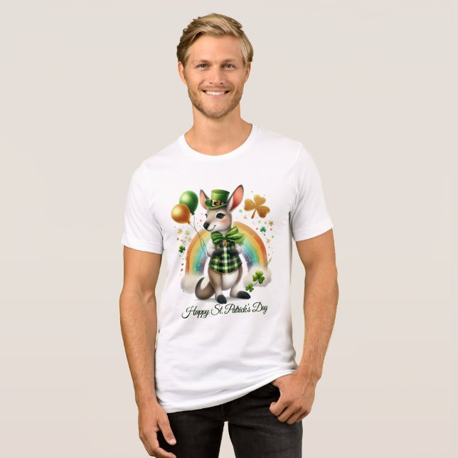 Glücklicher St. Patrick’s Herren  Tri-Blend Shirt (Vorderseite voll)