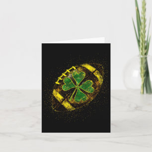 Glücklicher St. Patrick's Day Shamrock Football Ir Karte