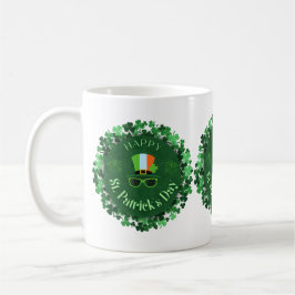 Glücklicher St. Patrick's Day Shamrock-Kranz-Mug Kaffeetasse