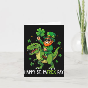 Glücklicher St. Patricks Pa Trex Tag Kobold Dino J Karte