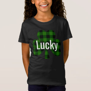 Glücklicher St. Patty’s Shamrocks   grün kariert T-Shirt