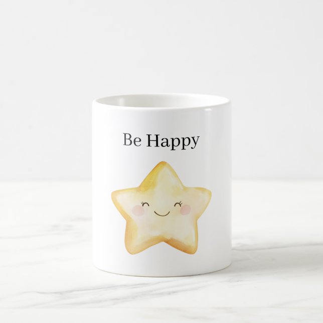 Glücklicher Stern Kaffeetasse (Mittel)