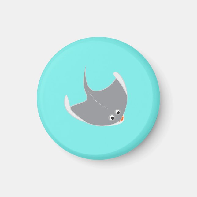 Glücklicher Stingray Magnet (Vorne)