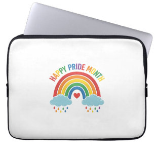 Glücklicher Stolz-Monat Regenbogen-Vintage-Gravur- Laptopschutzhülle