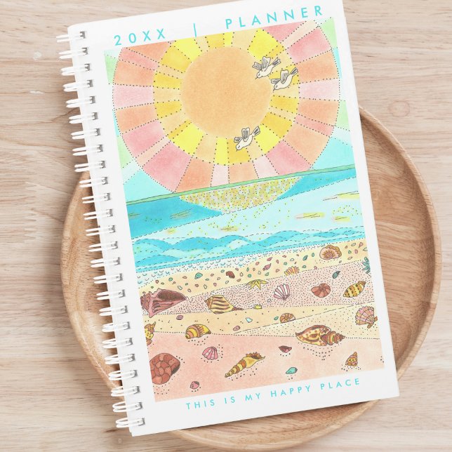Glücklicher Strand-Ort-Planer Planer (Von Creator hochgeladen)