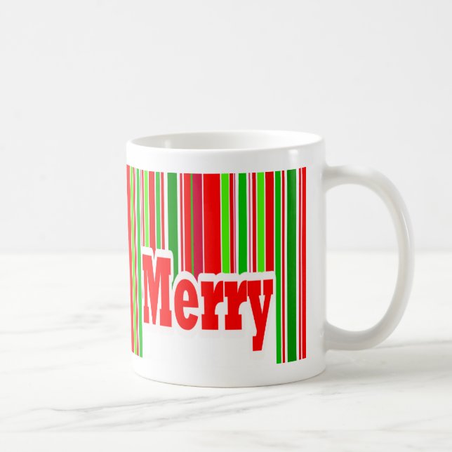 Glücklicher Streifen-FRÖHLICHE Tasse (Rechts)