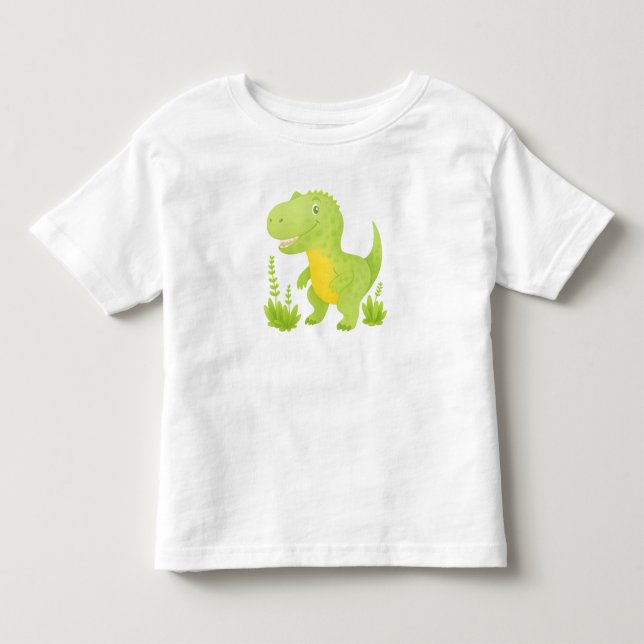 Glücklicher T-Rex Kleinkind T-shirt (Vorderseite)