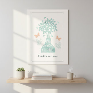 Glücklicher Tag: Blassblüte und Blütenblüte Poster