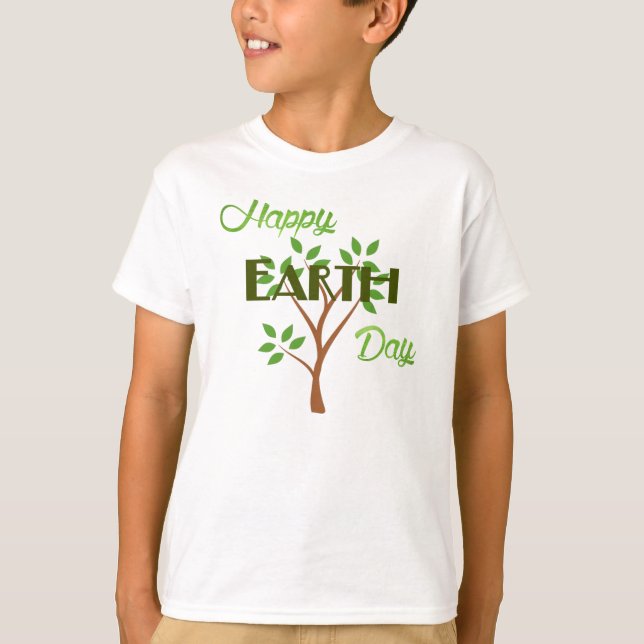 GLÜCKLICHER TAG DER ERDE T-Shirt (Vorderseite)