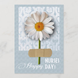 Glücklicher Tag der Krankenschwestern. Daisy Flat  Karte