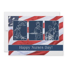 Glücklicher Tag der Krankenschwestern. USA Patriot