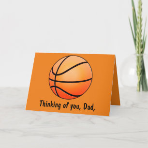 Glücklicher Tag des Vaters mit Basket Ball Karte