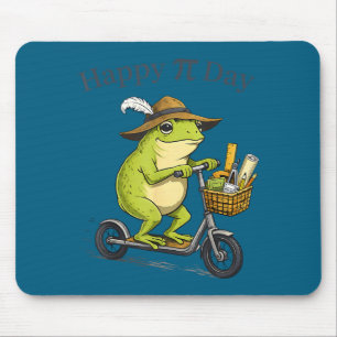 Glücklicher Tag Torte 3.14 Frosch Scooter lustiger Mousepad