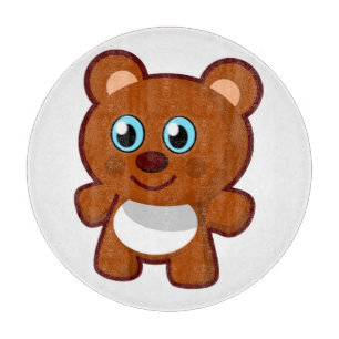 GLÜCKLICHER TEDDYBÄR SCHNEIDEBRETT