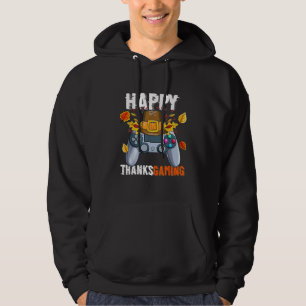 Glücklicher Thanksgiving Video Game Controller Pil Hoodie