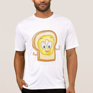 Glücklicher Toast Kawaii Buttersemmel Scheibe T-Shirt