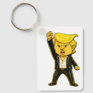 Glücklicher Trump Aufnäher Meme Kampf Kampf Wütend Schlüsselanhänger