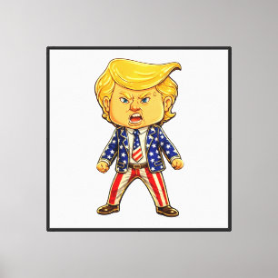 Glücklicher Trump, Lustiger Trump MAGA US Patrioti Leinwanddruck