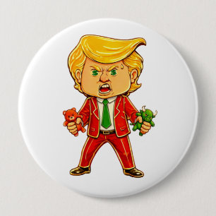Glücklicher Trump Pin Lustiger Trump Bulle Bär Tru Button