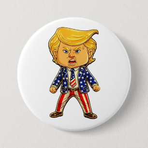 Glücklicher Trump-Reverspin MAGA US-Flagge Patriot Button