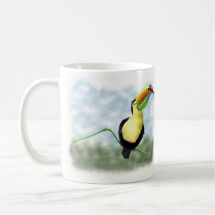 Glücklicher Tukan Cartoon Kaffeetasse