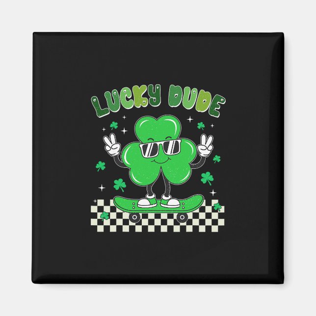 Glücklicher Typ Lustiger St. Patrick's Day Kid Ska Magnet (Vorne)